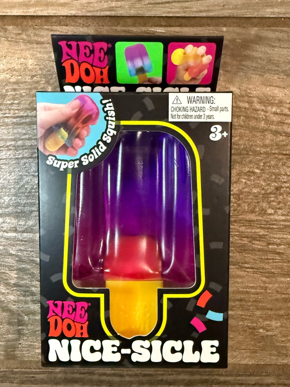 NeeDoh “Nice-Sicle" Super Solid Squish Popsicle Toy - Purple & Red